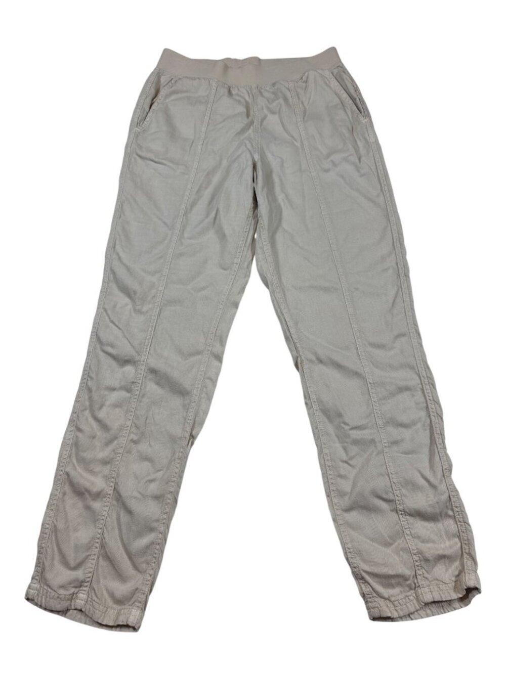 Faherty Beige Elastic Lightweight Jogger Pants 100% Organic Cotton Small (Y817)